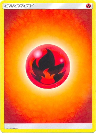 Pokemon Sun & Moon Lot of 10 Fire Energy Single Cards