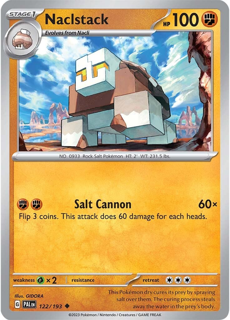 nacli pokemon card price Naclstack (122/193) [Scarlet & Violet: Paldea Evolved]