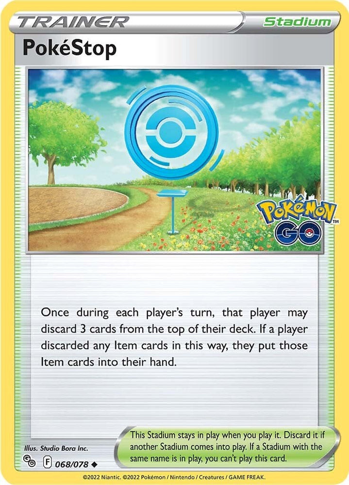 Pokestop 068/078 - Pokemon Go - Trainer Card Lot - Playset Set x4