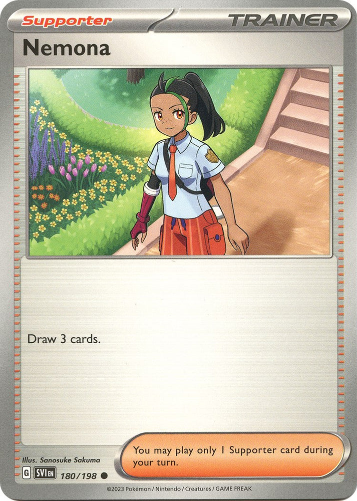 Nemona 180/198 - Scarlet & Violet - Pokemon Trainer x4 Card Set - Playset 4X