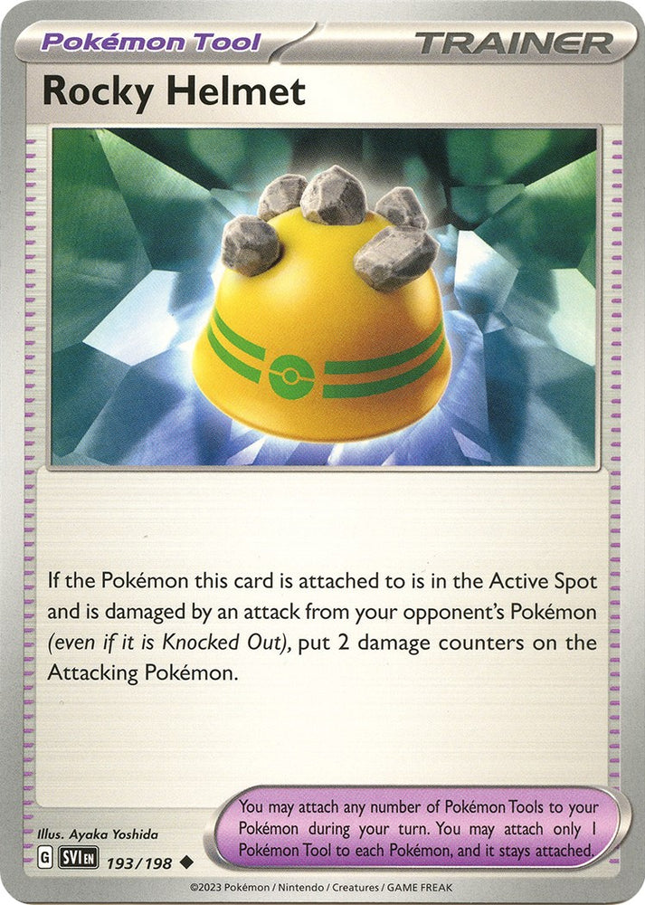 Rocky Helmet 193/198 - Scarlet & Violet - Pokemon Trainer x4 Card Set Playset 4X