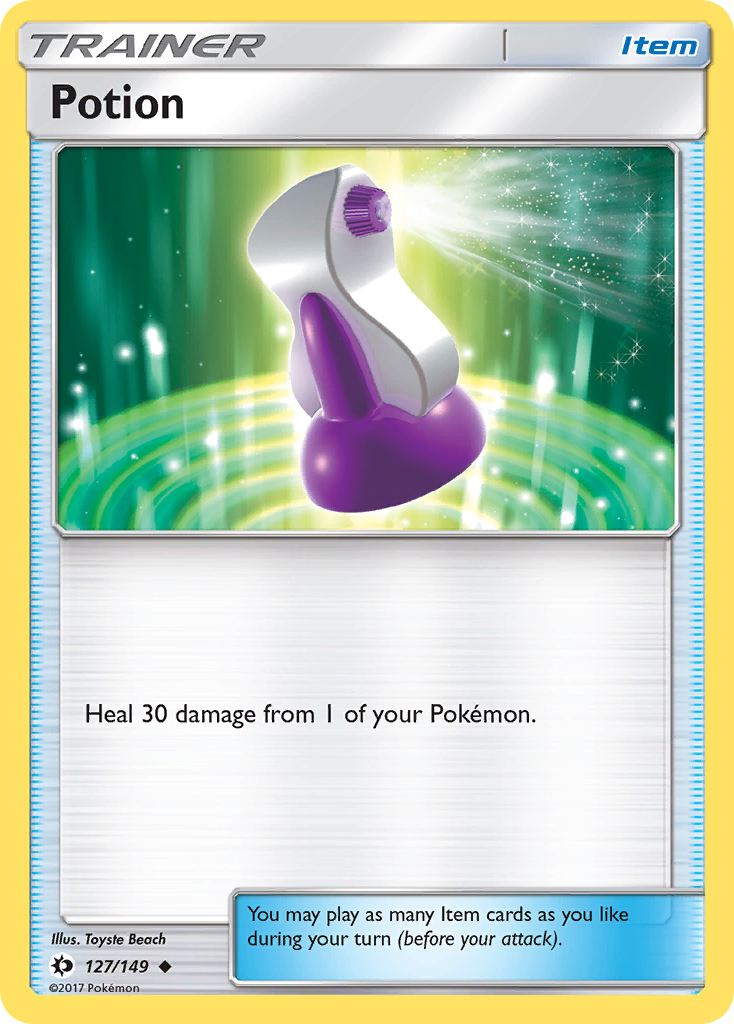 trainer potion pokemon card value Potion (127/149) [Sun & Moon: Base Set]