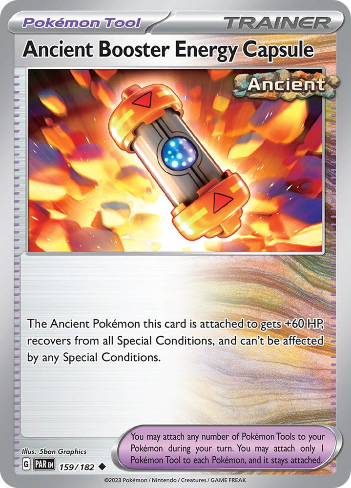 Ancient Booster Energy Capsule 159/182 - Paradox Rift - Pokemon Trainer Card Lot x4 - Playset