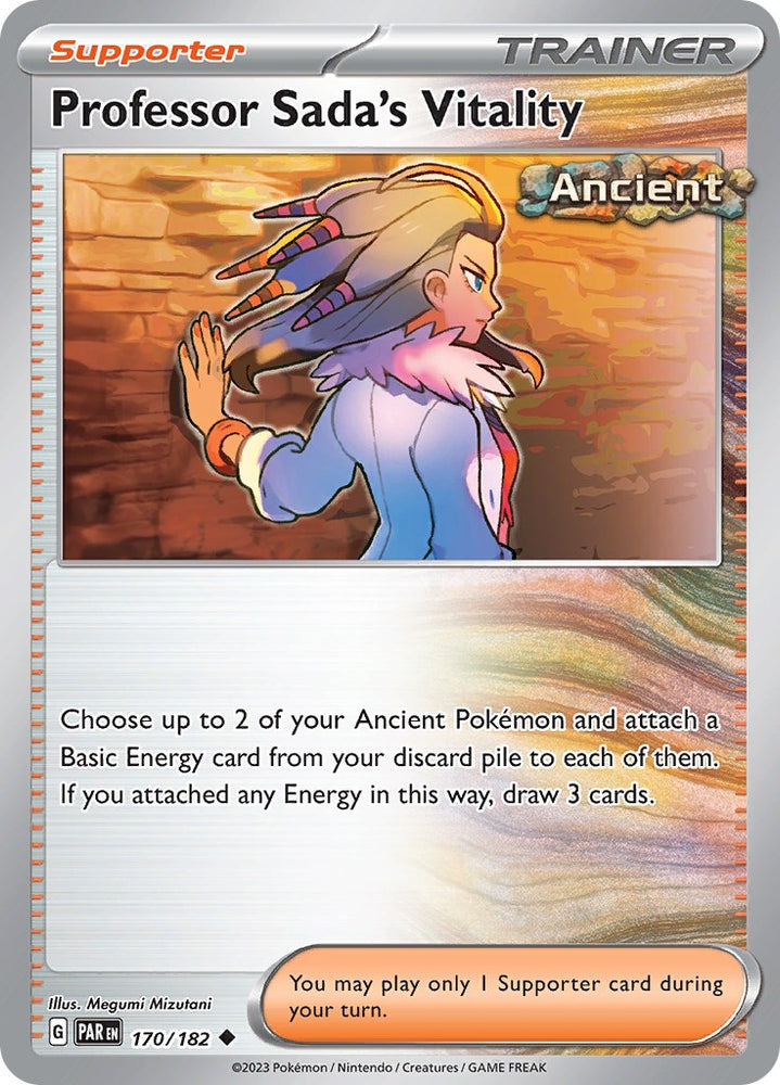 Professor Sada's Vitality 170/182 - Paradox Rift - Pokemon Trainer Card Lot x4 - Playset
