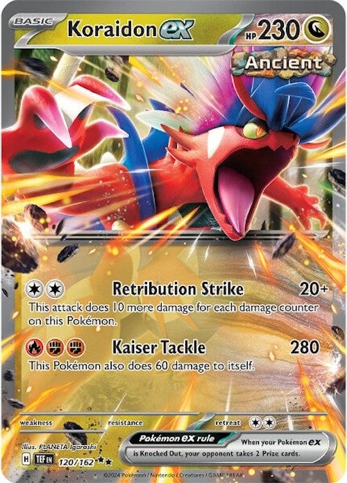koraidon pokemon card basic Koraidon ex (120/162) [Scarlet & Violet: Temporal Forces]