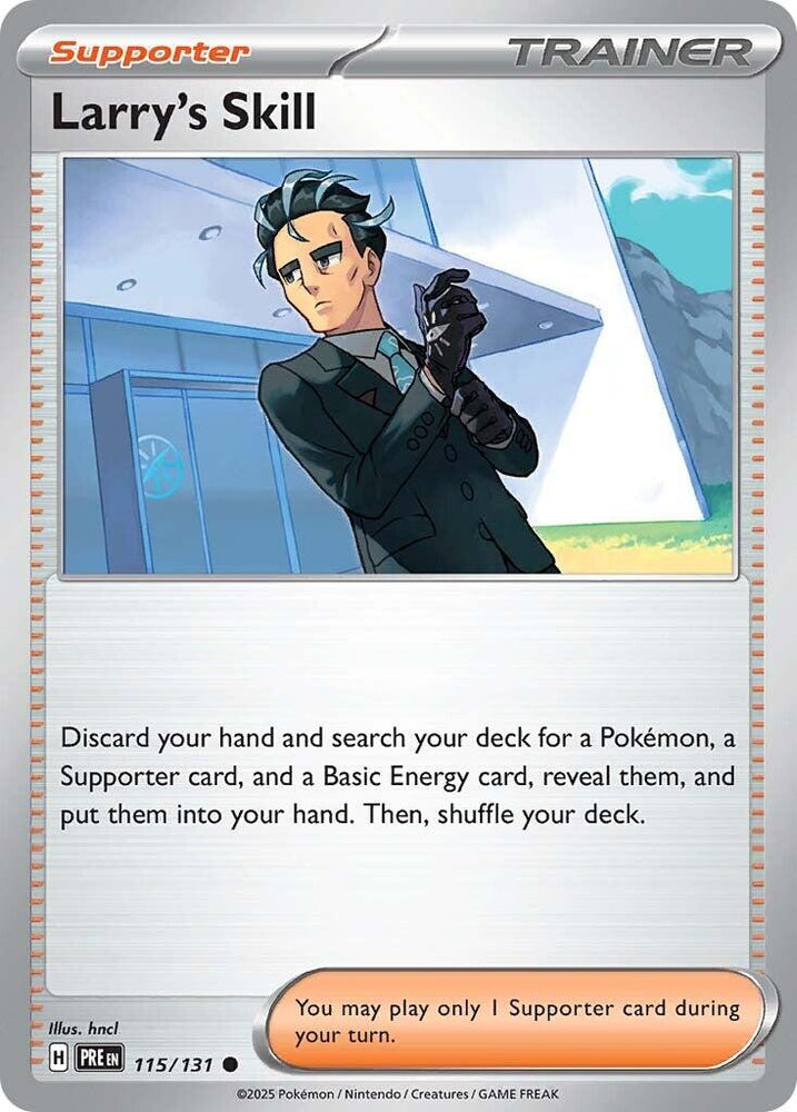 Larry’s Skill 115/131  Prismatic Evolutions  Pokemon Trainer Card Lot  x4 Card Set