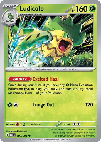 Ludicolo (007/094) [Mega Evolution: Phantasmal Flames]