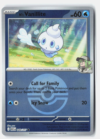 N's Vanillite (Poke Ball)