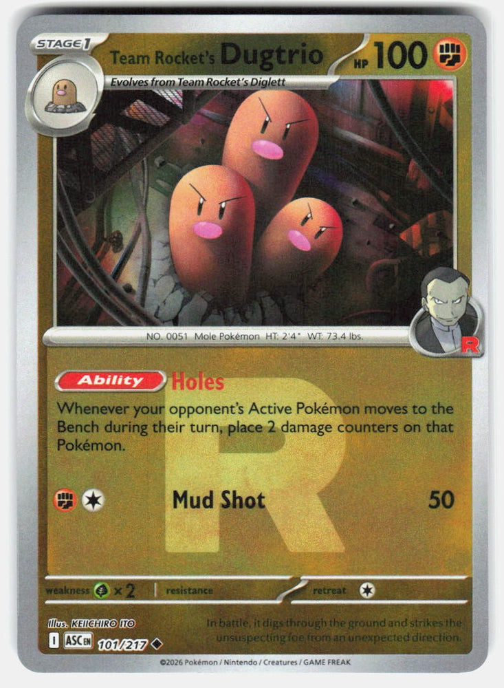 Team Rocket's Dugtrio - 101/217 (Team Rocket)
