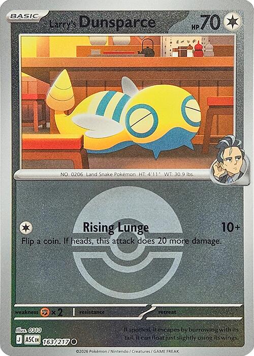 Larry's Dunsparce (163/217) (Poke Ball) [Mega Evolution: Ascended Hero