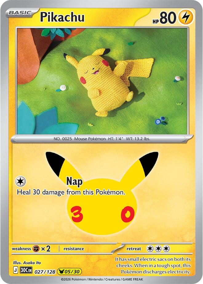 Pikachu (027/128) [Mega Evolution: 30th Celebration]