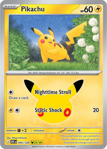 Pikachu (045/128) [Mega Evolution: 30th Celebration]
