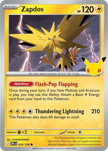 Zapdos (055/128) [Mega Evolution: 30th Celebration]