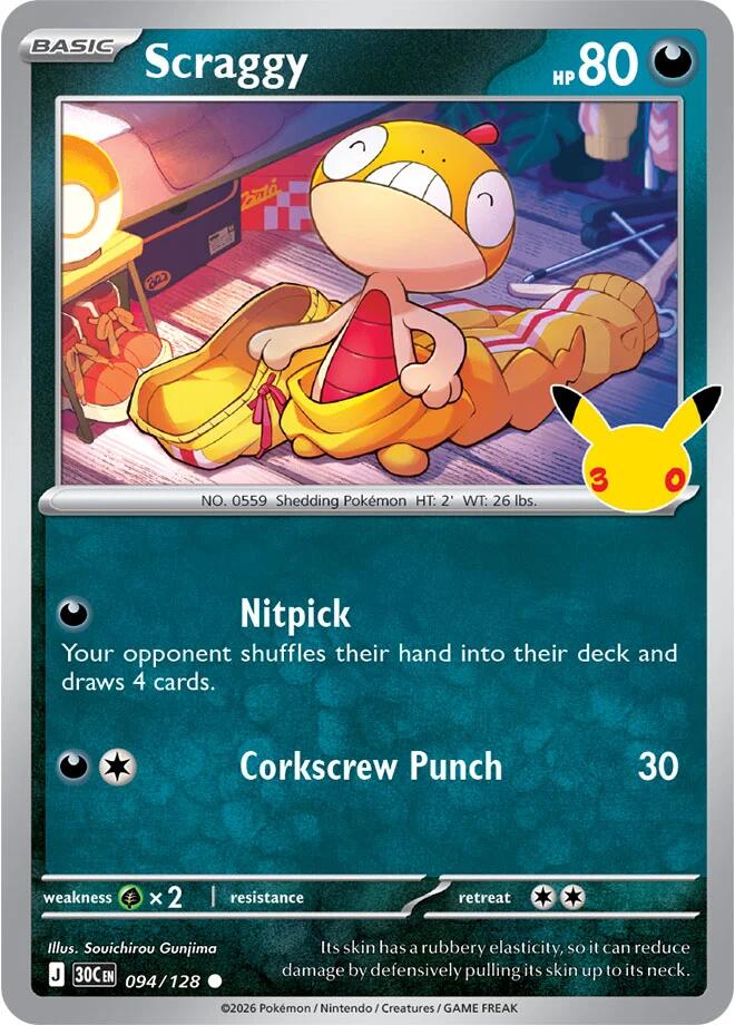 Scraggy (094/128) [Mega Evolution: 30th Celebration]