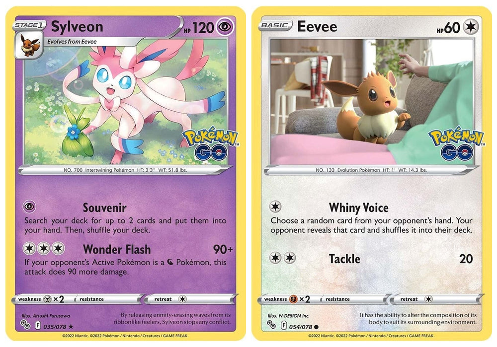 Sylveon 035/078 - Pokemon Go - Foil - Evolution Card Lot - Eevee