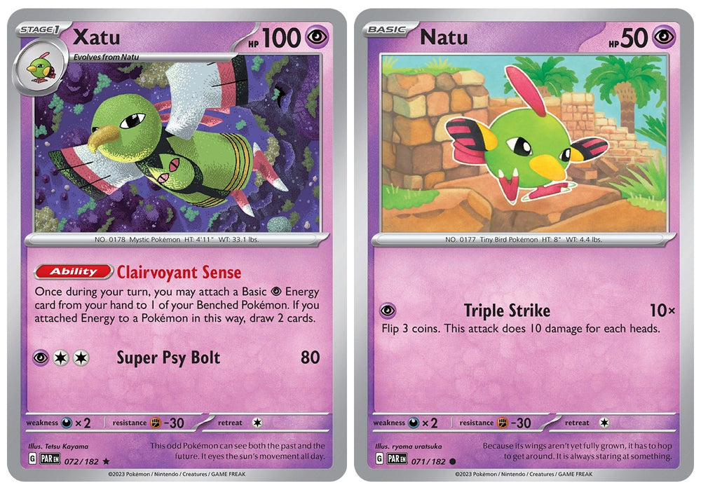 Xatu 072/182 - Paradox Rift - Pokemon Card Lot