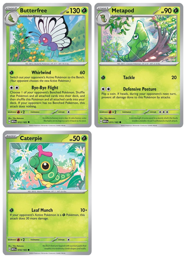 Butterfree 012/165 - Pokemon 151 - Evolution 3 Card Lot