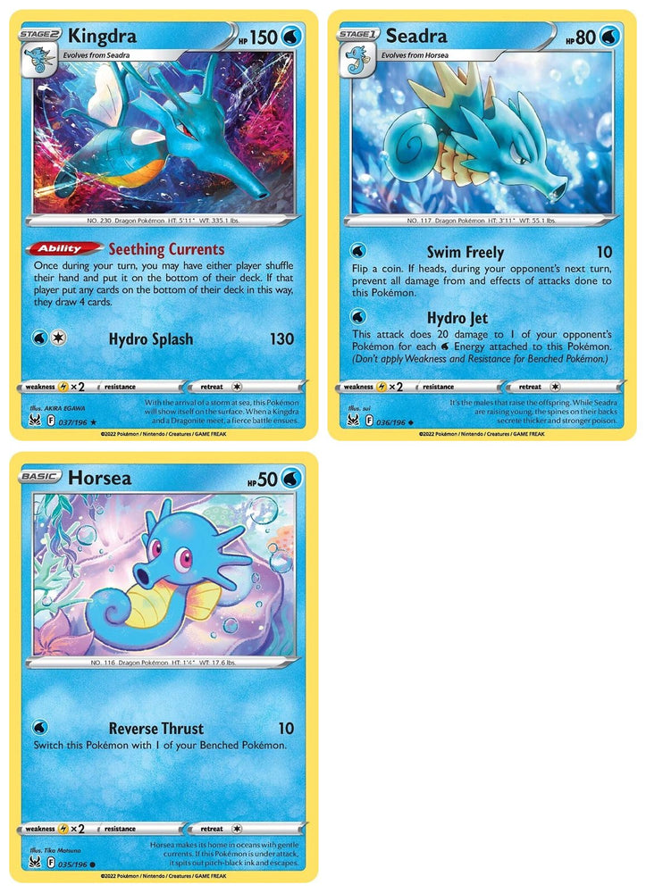Kingdra 037/196 - Lost Origin - Pokemon Evolution Card Set - Holo or Reverse Holo