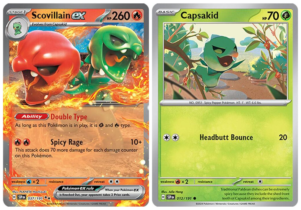 Scovillain ex 037/191  Surging Sparks  Pokemon Evolution Card Lot