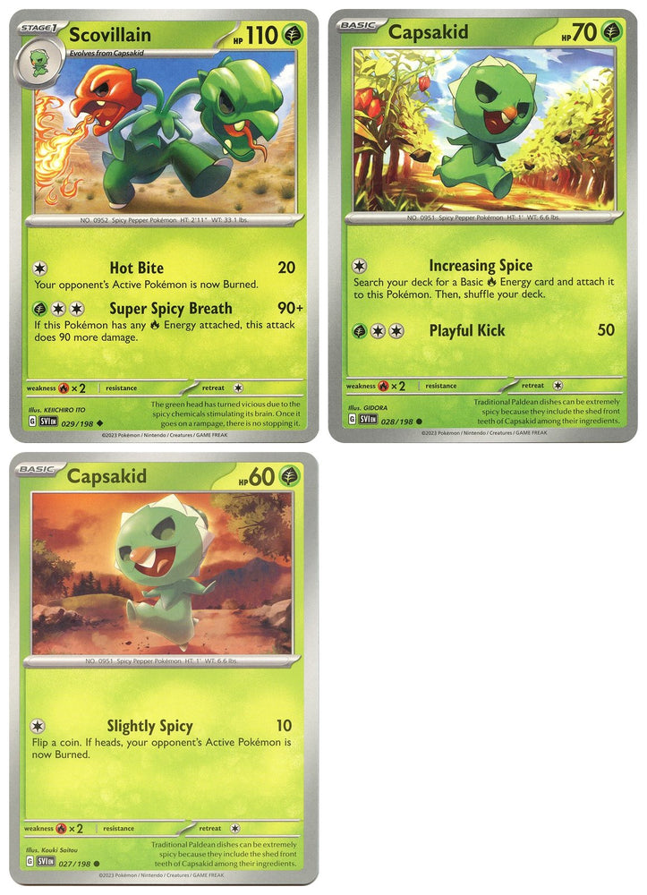 Scovillain 029/198 - Scarlet & Violet - Pokemon Evolution Card Set - Capsakid