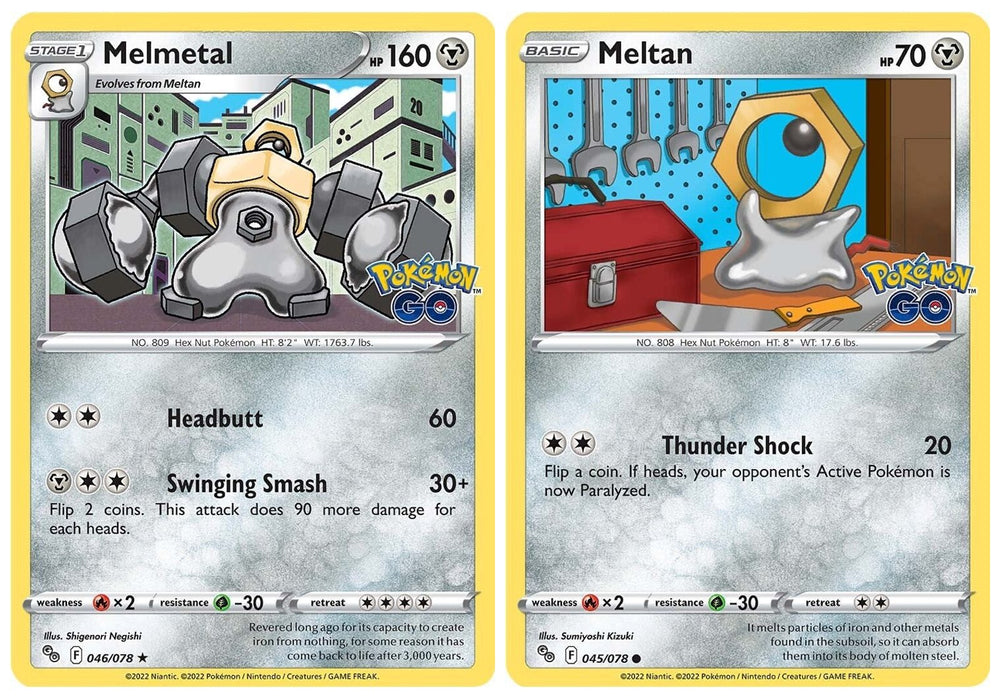 Melmetal 046/078 - Pokemon Go - Foil - Evolution Card Lot - Meltan