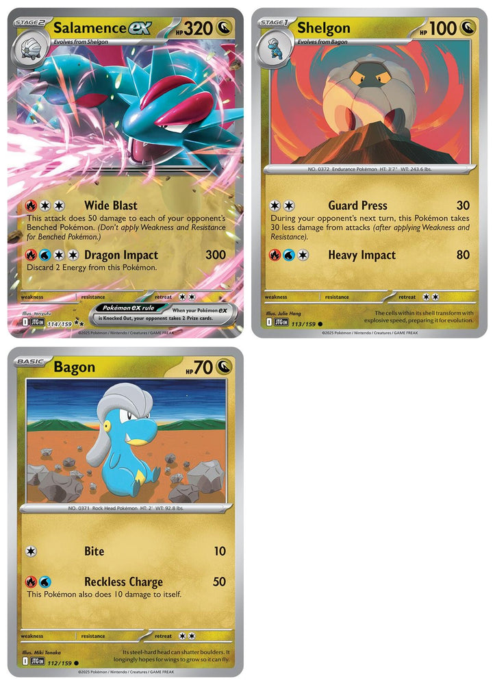Salamence ex 114/159  Journey Together  Pokemon Double Rare Card Lot