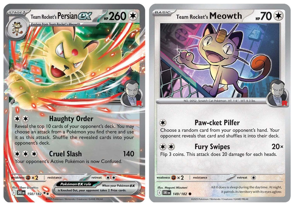 Team Rocket’s Persian ex 150/182  Destined Rivals  Pokemon Card Lot