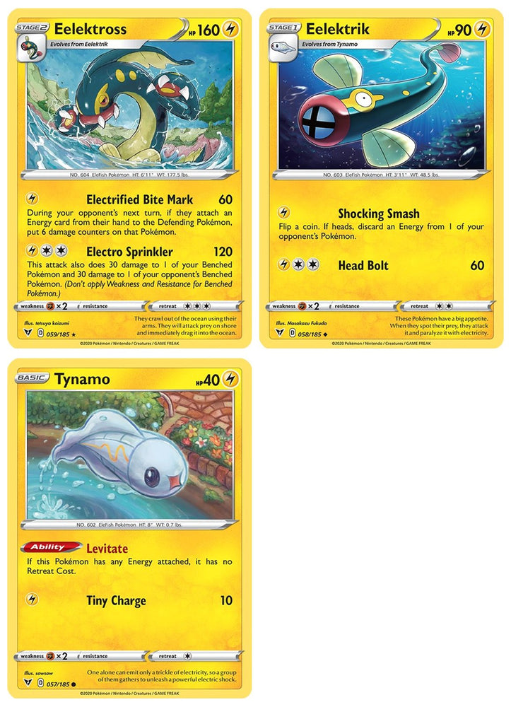 Eelektross 059/185 - Vivid Voltage - Pokemon Lot - 3 Card Set - Rare
