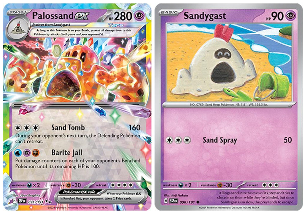 Palossand ex 091/191 - Surging Sparks  Tera Pokemon Evolution Card Lot