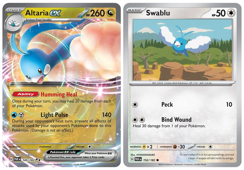 Altaria ex - 140/182 - Paradox Rift - Double Rare- Pokemon Card Lot