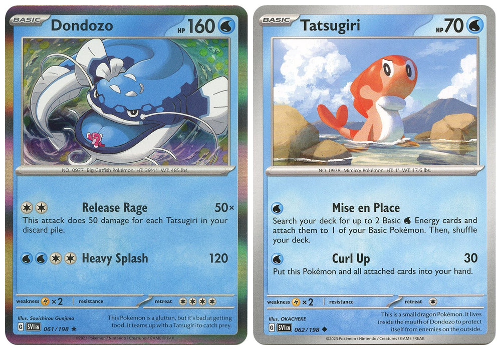 Dondozo & Tatsugiri - 061/198 - Scarlet & Violet - Pokemon 2 Card Lot