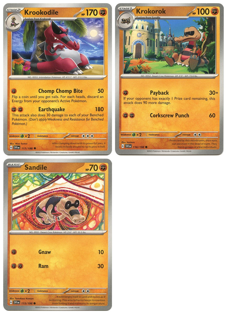 Krookodile 117/198 - Scarlet & Violet - Pokemon Evolution 3 Card Set
