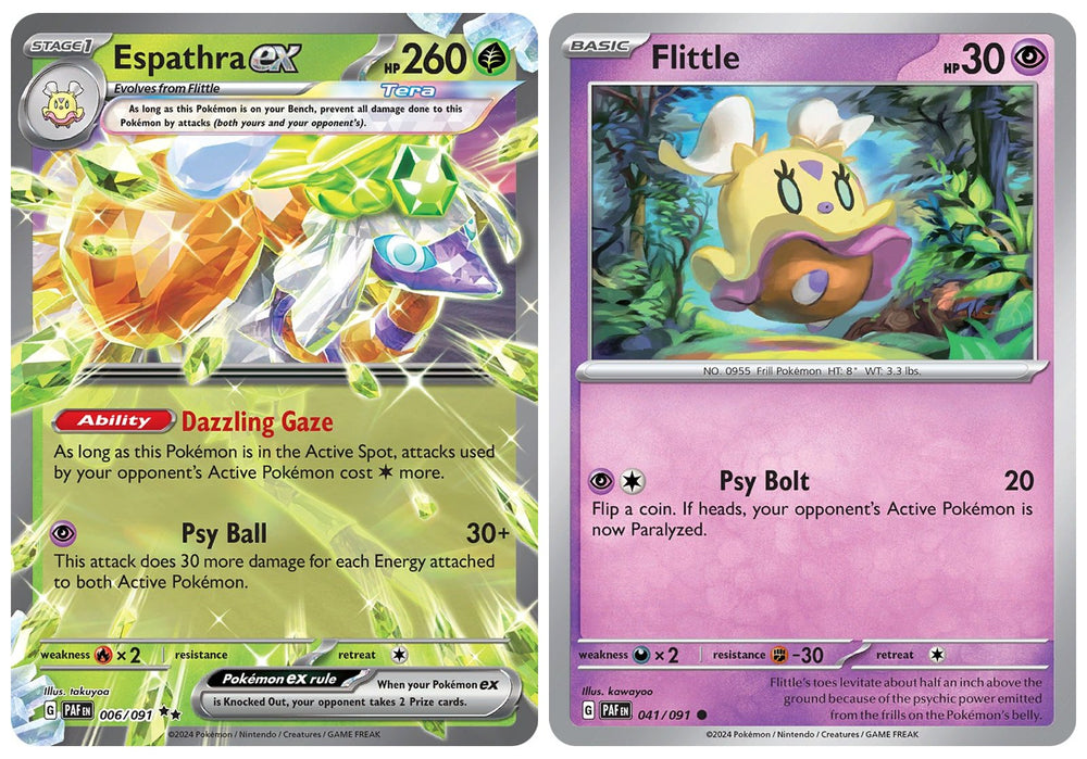 Espathra ex 006/091 - Paldean Fates - Double Rare Evolution Set