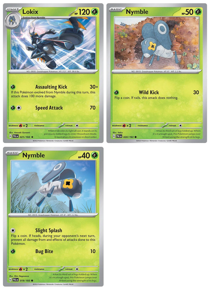 Lokix 021/193 - Paldea Evolved - Pokemon Evolution Set - 3 Card Lot - Scarlet & Violet