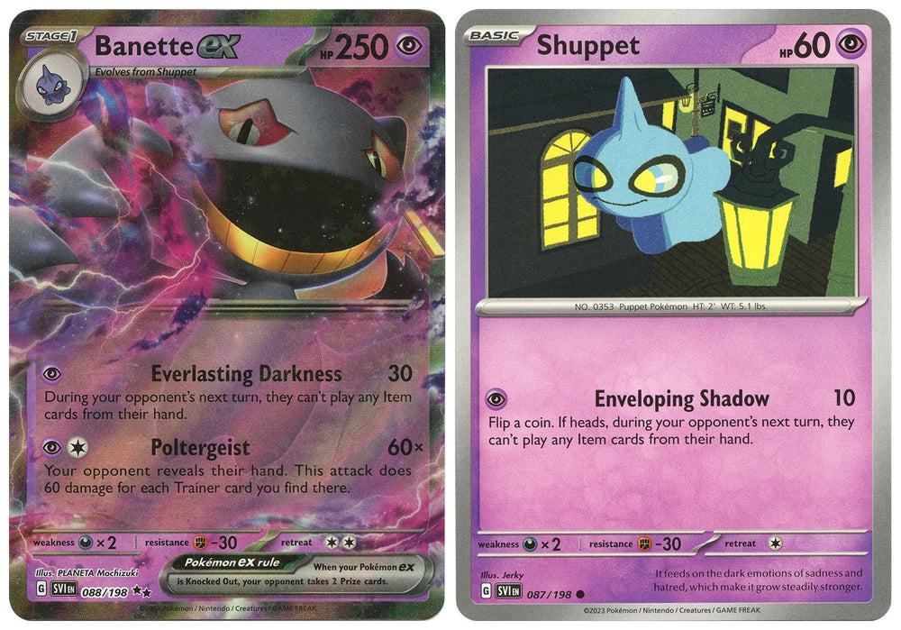 Banette ex 088/198 Holo - Scarlet & Violet - Pokemon Evolution 2 Card Set