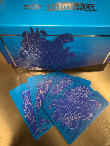 EMPTY Pokemon Sword & Shield: Battle Styles Elite Trainer Box & Dividers (Blue)