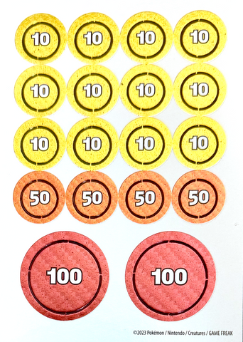 Pokémon Metallic Cardboard Damage Counter Set