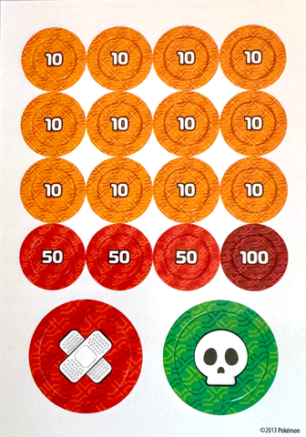 Pokémon Cardboard Damage Counter Set - Black & White 2013