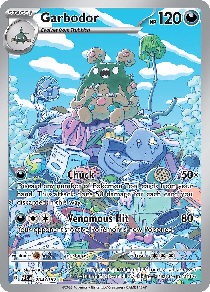 garbodor v pokemon card value Garbodor (204/182) [Scarlet & Violet: Paradox Rift]