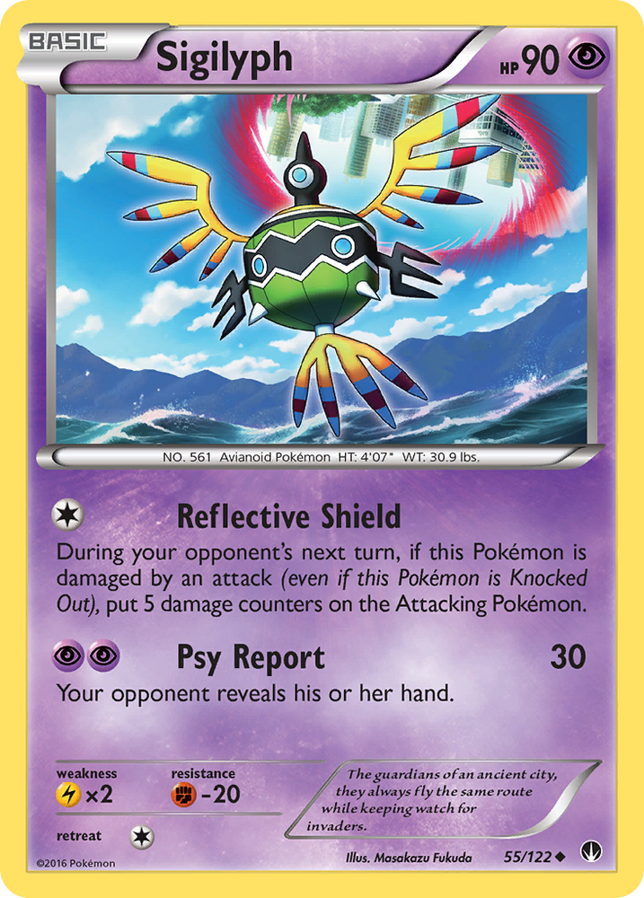 pokemon card sigilyph AR 118/86 sv11W White Flare Japanese GLIT Japanese Hobby Shop Holo Rare Card Type Sigilyph (Everyone's Exciting Battle 21)