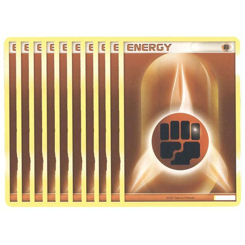 Pokemon Cards - LOT of 10 Fighting Energy Cards (Brown)