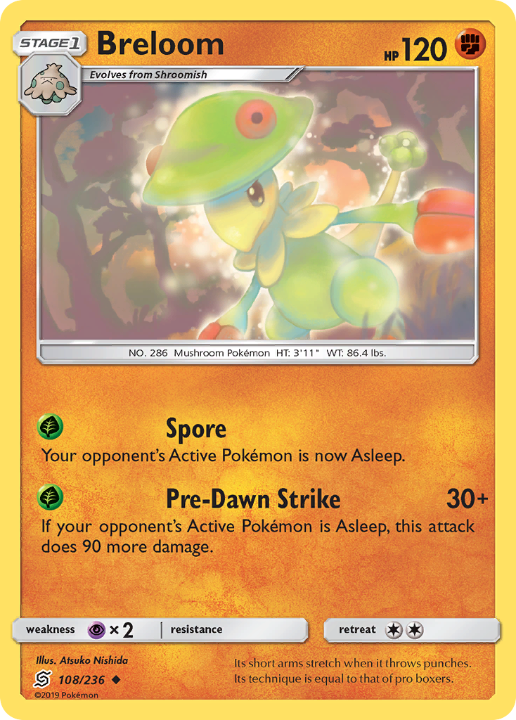 breloom pokemon card V - 006/264 - Ultra Rare - Sword & Shield Uncommon Card Type Breloom (108/236) [Sun & Moon: