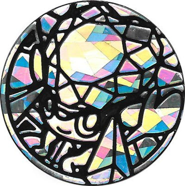 Mega Diancie Coin from The Pokemon Trading Card Game (Large Size) - Silver Cracked Ice Holofoil