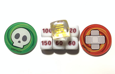 Celebrations Elite Trainer Dice Set & Burn / Poison Markers - 25th Anniversary Collection