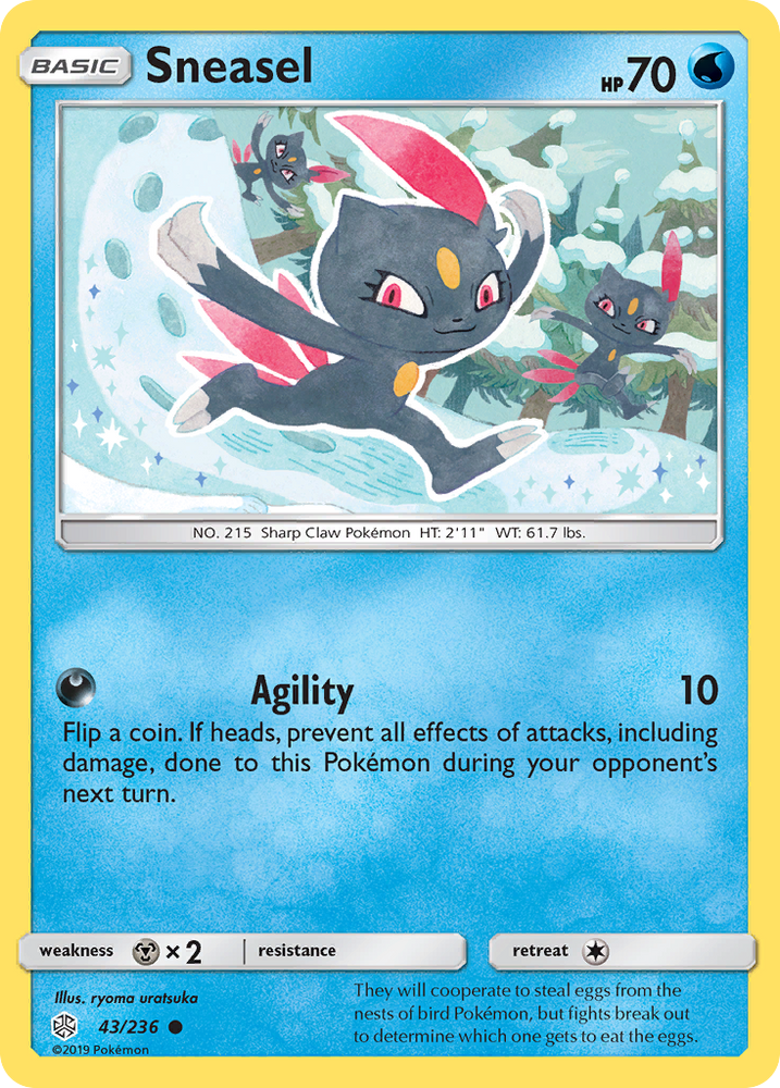 pokemon card sneasel | Toys | Pokmon Darkness Colorless Scratch (10) Darkness Old back Pokmon card Sneasel