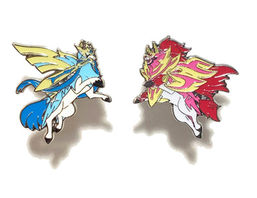 Shiny Zacian & Zamazenta - Pokemon Enamel Pin Set - Crown Zenith
