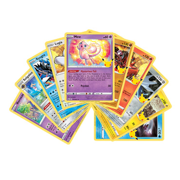 Pokémon Cards, 25th Anniversary Celebrations, No Duplicates Guaranteed! (10 Pack)