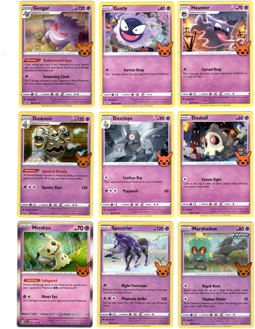 Pokemon - Trick or Trade - Halloween 2023 Mini Set - Complete 30 Card lot - Gengar - Mimikyu - Pikachu Holo