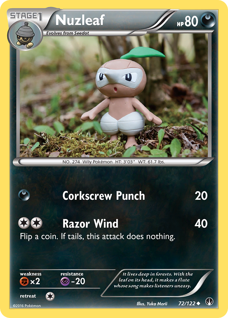 nuzleaf pokemon card Nuzleaf (72/122) [XY: BREAKpoint]